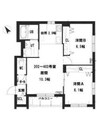 グランメールスカイプレミアム札幌 2LDKの間取り