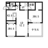 SORANO麻生 2LDKの間取り