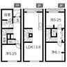 千歳線/白石駅 徒歩35分 1-3階 1年未満 3LDKの間取り