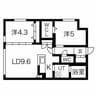 札幌市営地下鉄東豊線/学園前駅 徒歩2分 3階 築浅 2LDKの間取り