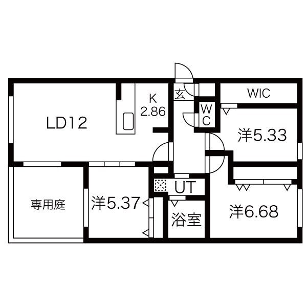 間取り図 札幌市営地下鉄東豊線/東区役所前駅 徒歩9分 1階 築1年