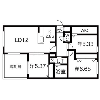 間取図 札幌市営地下鉄東豊線/東区役所前駅 徒歩9分 1階 築1年