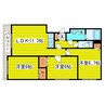 札幌市営地下鉄東豊線/環状通東駅 徒歩18分 3階 築31年 3LDKの間取り