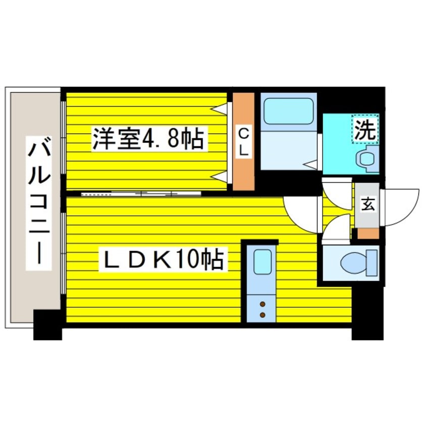 間取図 函館本線/札幌駅 徒歩8分 12階 築18年