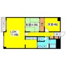 札幌市営地下鉄東豊線/元町駅 徒歩13分 4階 築40年 2LDKの間取り