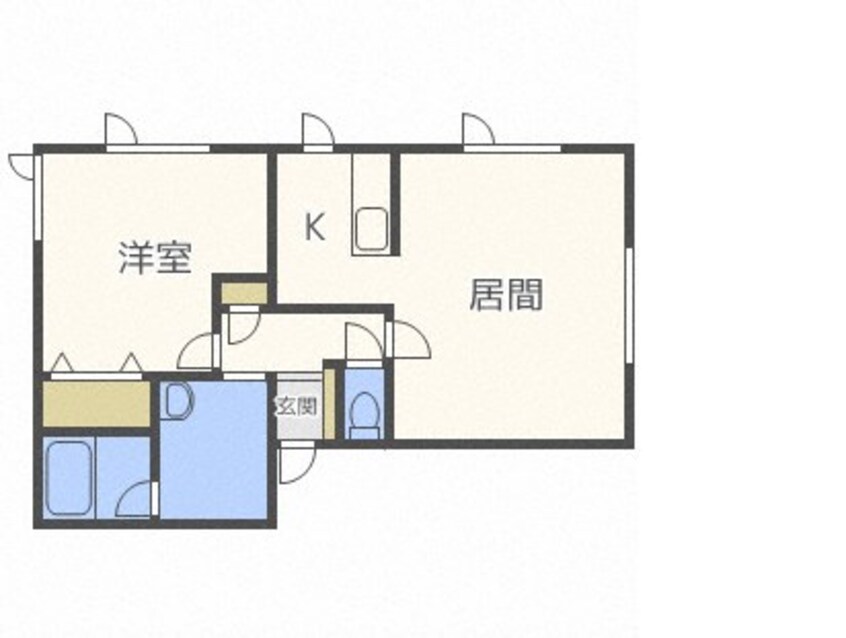 間取図 札幌市営地下鉄南北線/北２４条駅 徒歩6分 2階 築23年