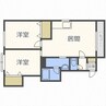 カストール 2LDKの間取り