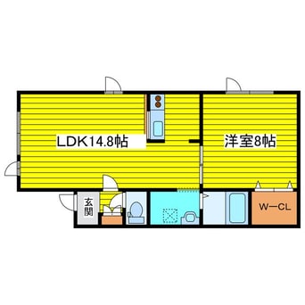 間取図 札幌市営地下鉄東豊線/北１３条東駅 徒歩12分 2階 築24年