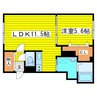 グランメールグランデII 1LDKの間取り