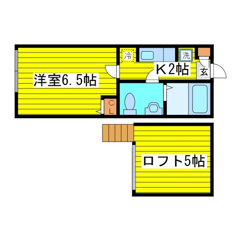 間取図 札幌市営地下鉄東豊線/北１３条東駅 徒歩9分 2階 築19年