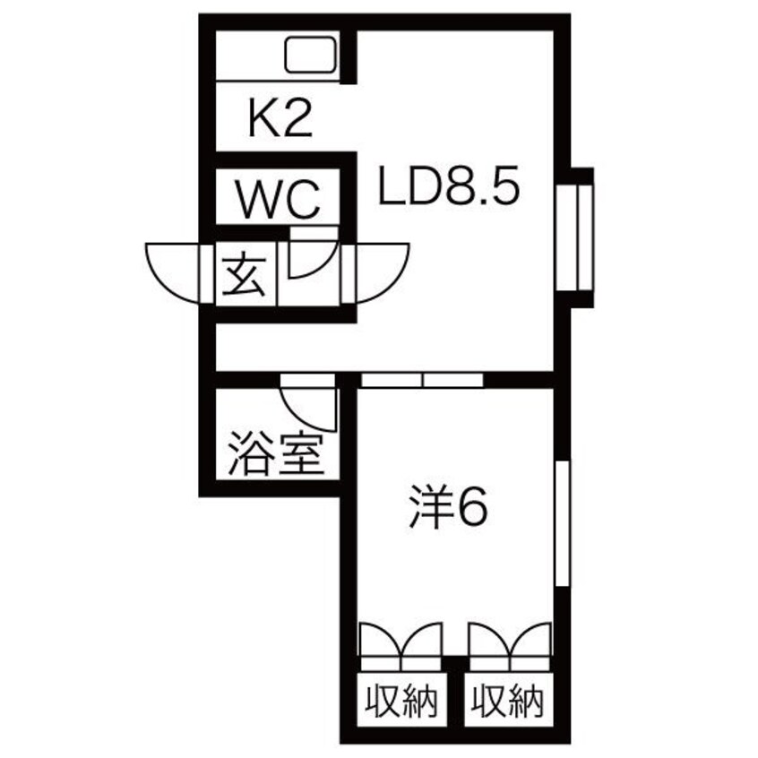 間取図 東70 元町線/伏古川水再生プラザ 3階 築30年