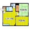 シャトー林 2LDKの間取り