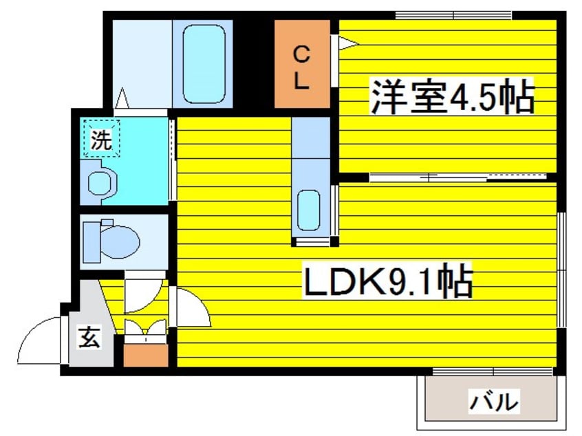 間取図 ル・ファールN25