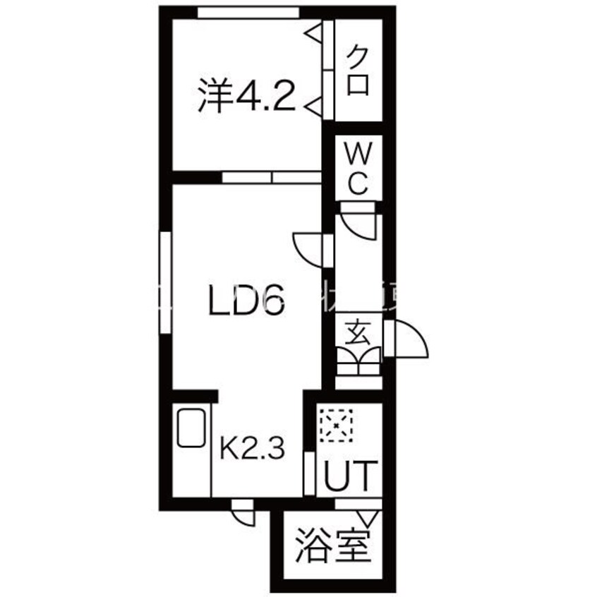 間取図 札幌市営地下鉄東豊線/元町駅 徒歩1分 2階 築8年