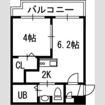 間取図 札幌市営地下鉄東豊線/北１３条東駅 徒歩2分 2階 築18年