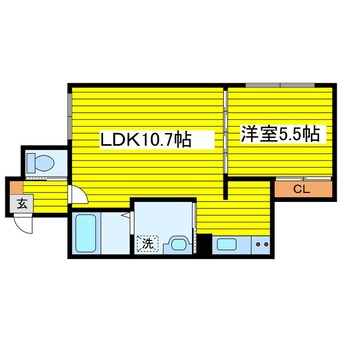 間取図 札幌市営地下鉄南北線/北２４条駅 徒歩9分 3階 築18年