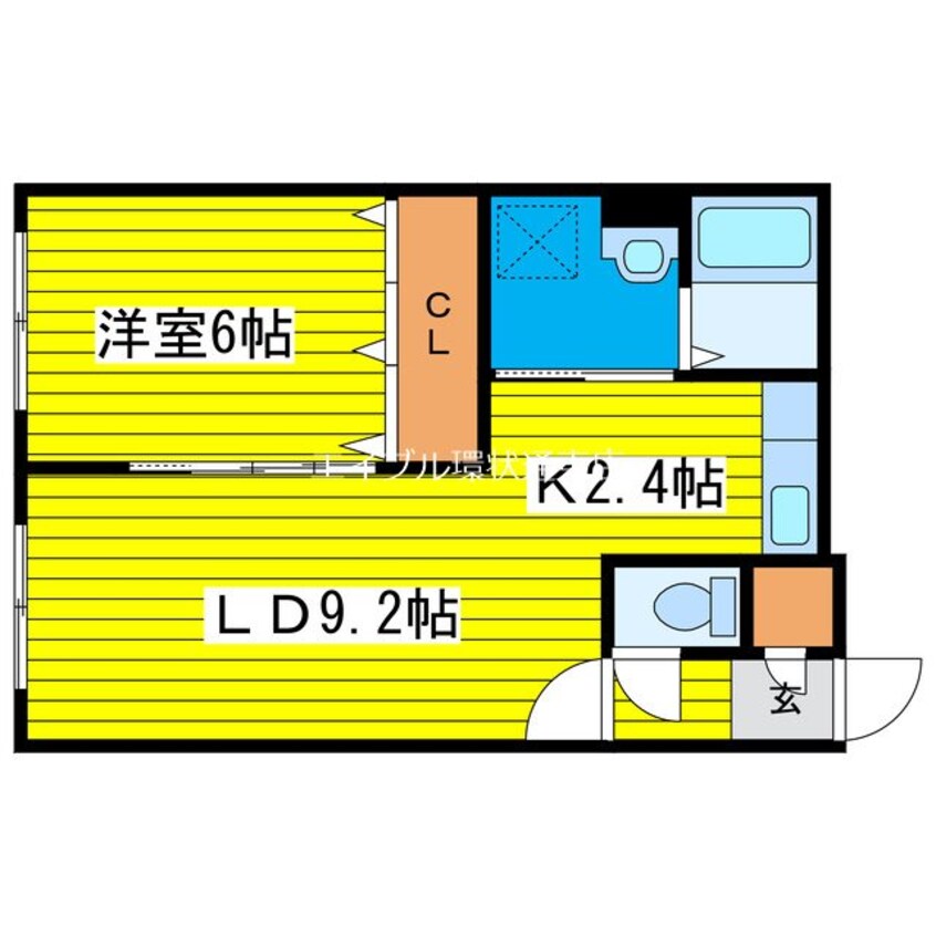 間取図 札幌市営地下鉄東豊線/北１３条東駅 徒歩9分 1階 築17年