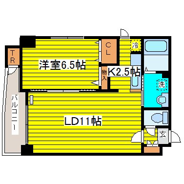 間取り図 札幌市営地下鉄東豊線/元町駅 徒歩5分 6階 築22年