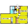 ルミナス本町 2LDKの間取り