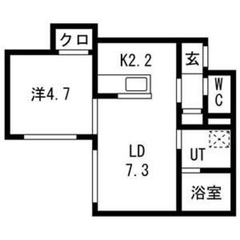 間取図 札幌市営地下鉄東西線/南郷１８丁目駅 徒歩7分 2階 1年未満