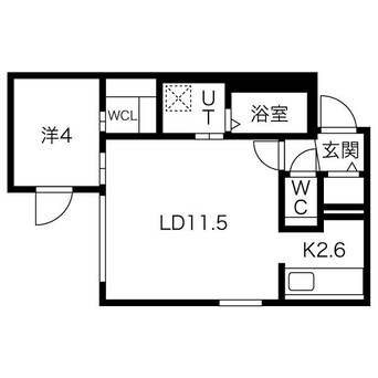 間取図 札幌市営地下鉄東豊線/環状通東駅 徒歩6分 4階 築6年