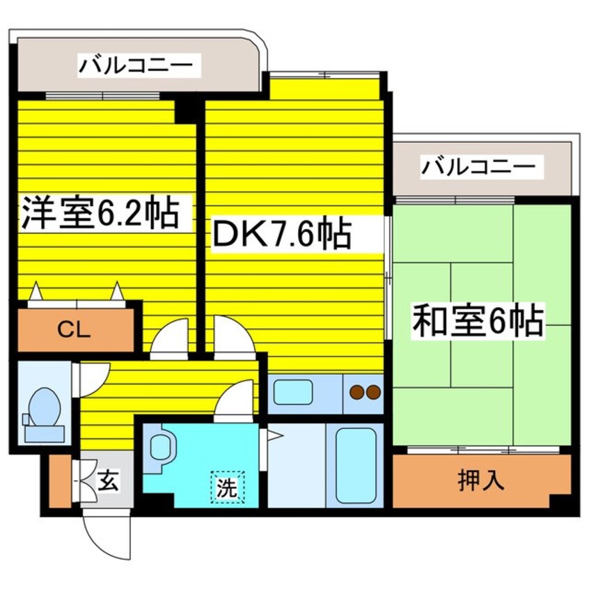 間取図 札幌市営地下鉄東豊線/新道東駅 徒歩7分 4階 築34年