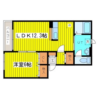 間取図 札幌市営地下鉄東豊線/環状通東駅 徒歩18分 1階 築19年