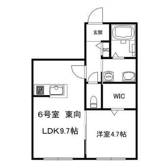 間取図 札幌市営地下鉄東豊線/東区役所前駅 徒歩7分 2階 1年未満