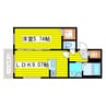 ストークト東区役所前 1LDKの間取り