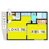 ゴッドステージ 1LDKの間取り