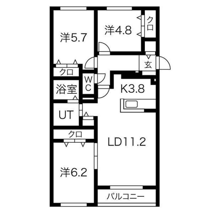 間取図 メニーズコート環状東