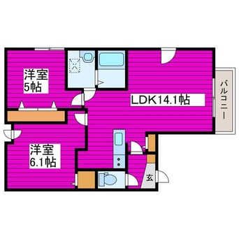 間取図 フランシーズ北10条