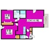 フランシーズ北10条 2LDKの間取り