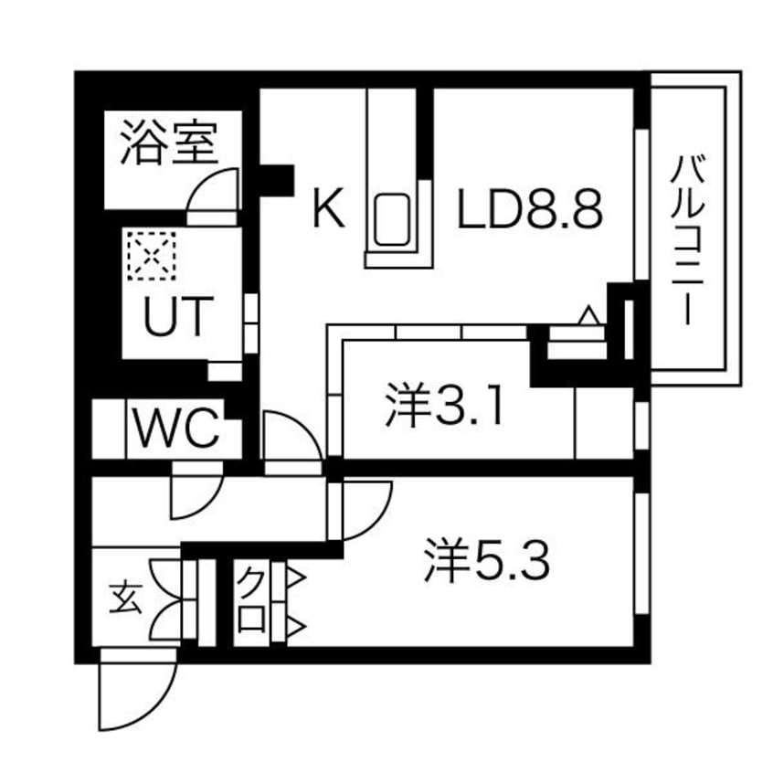 間取図 クラッセ札幌シティアクシア・サウステラス