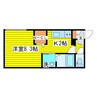 Liesse美香保 1Kの間取り