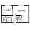 フィオーレ元町 1LDKの間取り