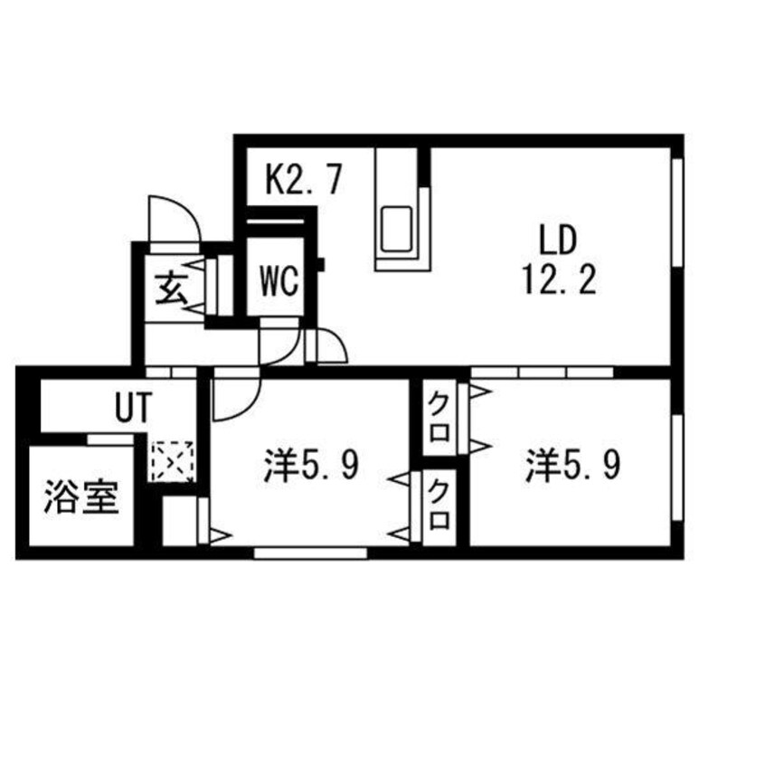 間取図 Pommeraie北13条