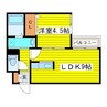 ガレ・ド・ロータス 1LDKの間取り