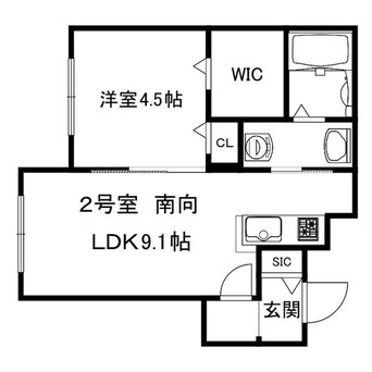 間取図 札幌市営地下鉄東豊線/東区役所前駅 徒歩7分 2階 1年未満