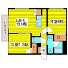 スピリートN16 2LDKの間取り