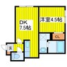 レグルス 1DKの間取り