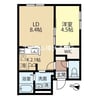 ForestaVert 1LDKの間取り