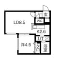 Y’S　HOKUDAI NISHIの間取図
