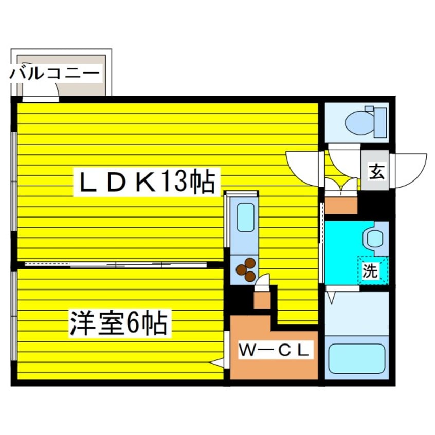 間取図 ルヌアージュ東区役所前