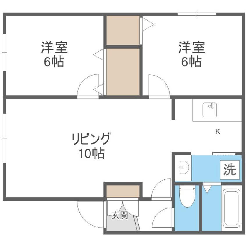 間取図 札幌市営地下鉄東西線/発寒南駅 徒歩9分 1階 築29年