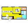 Mies 1LDKの間取り