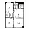 パレスK＆K 2LDKの間取り