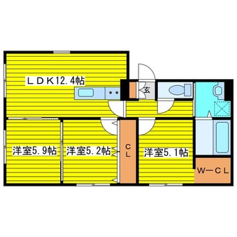間取図 shiny star環状通東