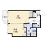 レガート北23 1DKの間取り
