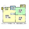 コーポ矢神 2LDKの間取り